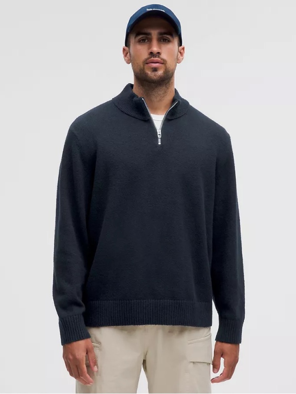 Lululemon Relaxed-Fit Half-Zip Knit Sweater - XL - True Navy